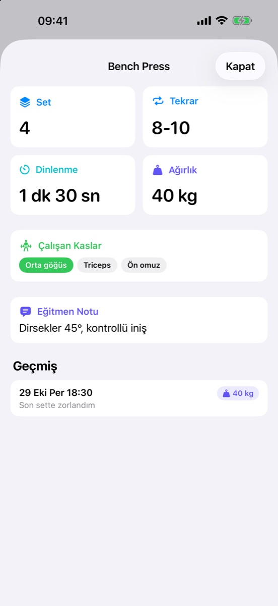Hareket detayı