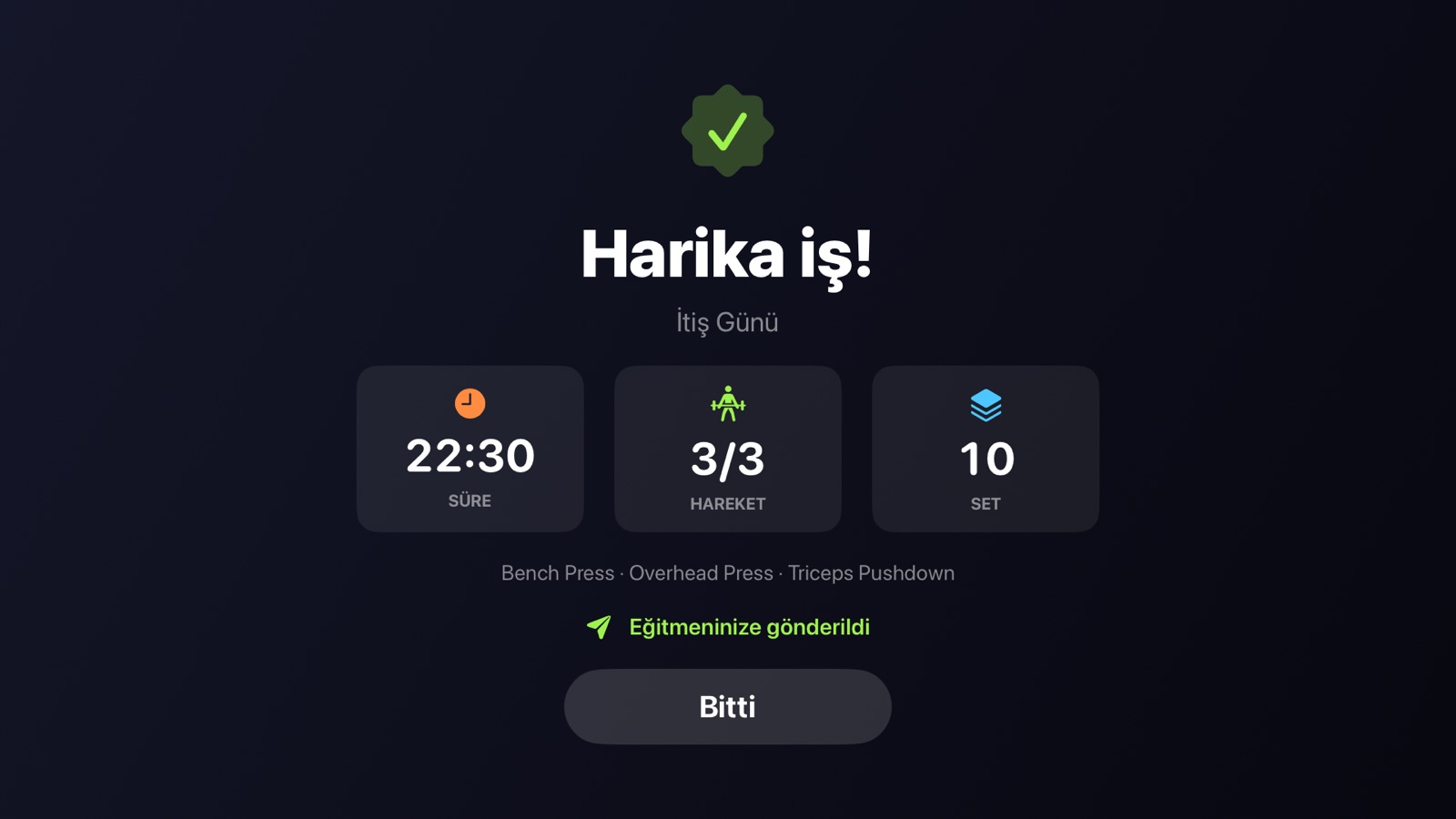Bitiş