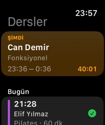 Apple Watch ders listesi